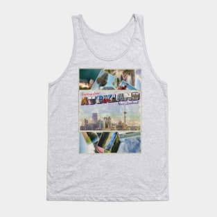 Greetings from Auckland in New Zealand Vintage style retro souvenir Tank Top